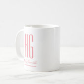 Persoonlijk Monogram Koffiemok (Voorkant links)