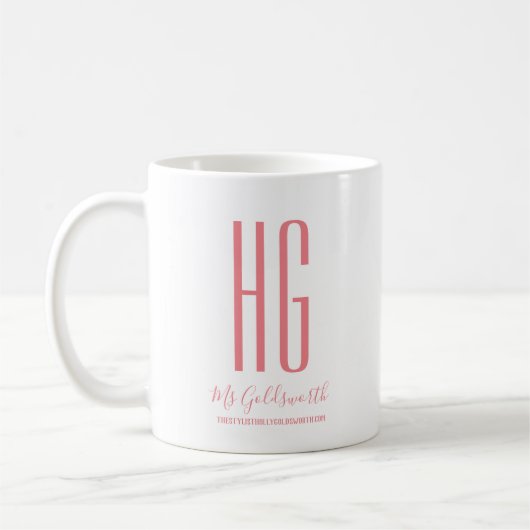 Persoonlijk Monogram Koffiemok (Links)