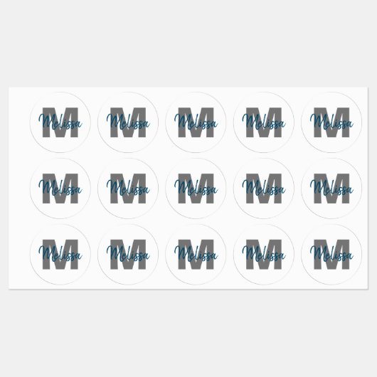 Persoonlijk Monogram Labels (Vel)