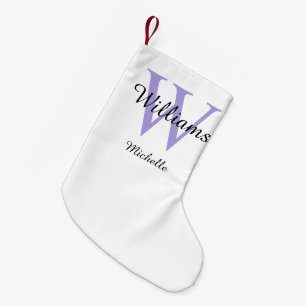Persoonlijk Monogram Lavendel Kleine Kerstsok