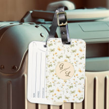 Persoonlijk monogram lente vlinder