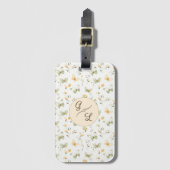 Persoonlijk monogram lente vlinder bagagelabel (Voorkant (verticaal))