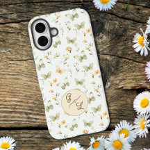 Persoonlijk monogram lente vlinder
