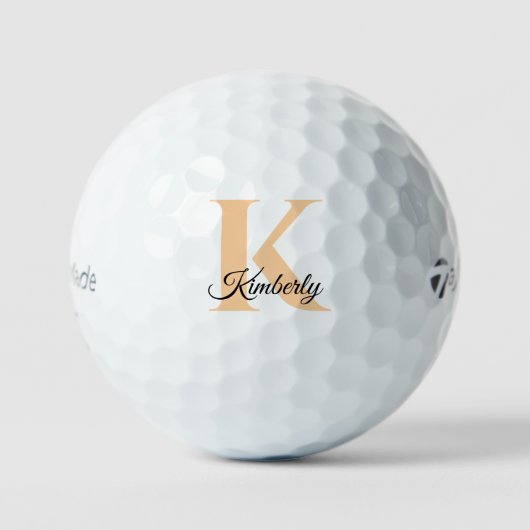 Persoonlijk monogram massieve initiaal golfballen (Voorkant)
