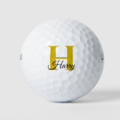 Persoonlijk monogram massieve initiaal golfballen (Voorkant)