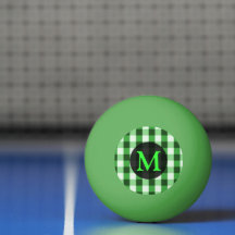 Persoonlijk monogram met bosgroen geruit patroon