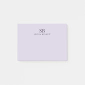 Persoonlijk monogram met lavendelinitialen  post-it® notes (Voorkant)