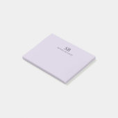 Persoonlijk monogram met lavendelinitialen  post-it® notes (Schuin)