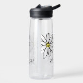 Persoonlijk monogram met madeliefjesbloem waterfles (Links)