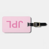 Persoonlijk monogram met preppy beginletter bagagelabel (Voorkant horizontaal)
