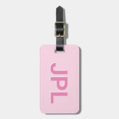 Persoonlijk monogram met preppy beginletter bagagelabel (Voorkant verticaal)