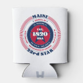 Persoonlijk monogram met trots op Maine Blikjeskoeler (Achterkant)