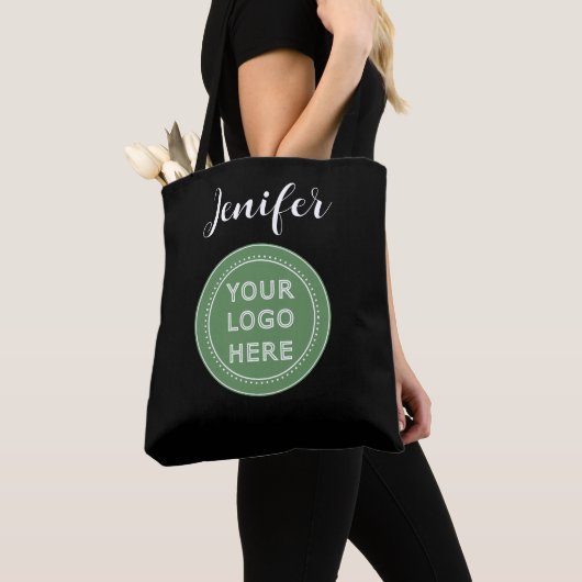 Persoonlijk monogram, minimalistisch, stijlvol tote bag (Dichtbij)