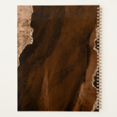 Persoonlijk Monogram Mocha Bruin Goud Agaat 2025 Planner (Achterkant)
