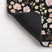 Persoonlijk Monogram Mooi Vintage Bloemmotief Muismat (Hoek)