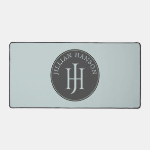 Persoonlijk Monogram Naam Logo Rokerig Blauw Bureaumat