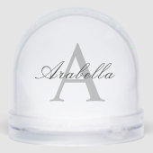 Persoonlijk monogram naam  sneeuwbol (Achterkant)