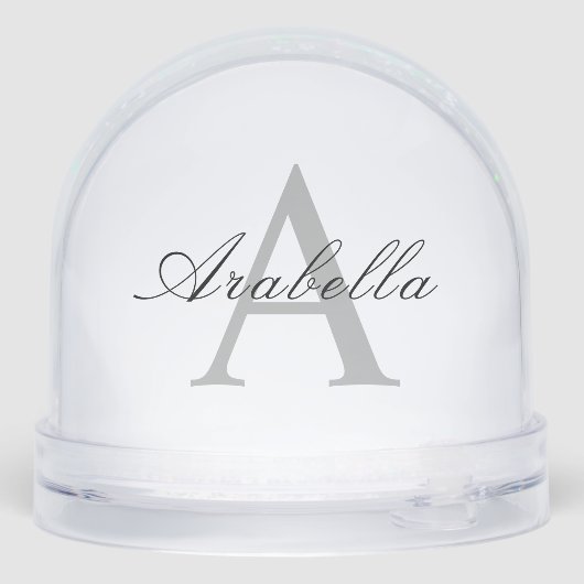 Persoonlijk monogram naam sneeuwbol (Achterkant)