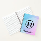Persoonlijk monogram naam spiraal notebook notitieboek (Binnen)