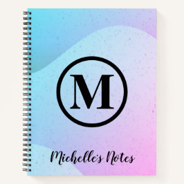 Persoonlijk monogram naam spiraal notebook notitieboek