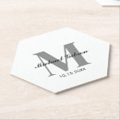 Persoonlijk Monogram & Naam voor Bruidsjonkers Kartonnen Onderzetters (Schuin)