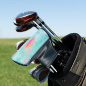 Persoonlijk monogram Ocean Joyride Blauw Turkoois Golfheadcover (Insitu)
