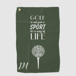 Persoonlijk Monogram Op Maat Golfhanddoek