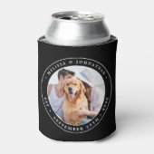 Persoonlijk Monogram Paars Foto Weddenschap Blikjeskoeler (Blikje Voorkant)