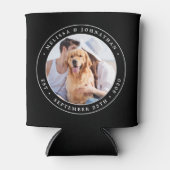 Persoonlijk Monogram Paars Foto Weddenschap Blikjeskoeler (Voorkant)