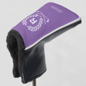 Persoonlijk Monogram Paarse Putter Golfheadcover (3/4 voorkant)