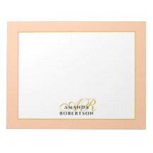 Persoonlijk Monogram Perzik Goud Zwart Stijlvol