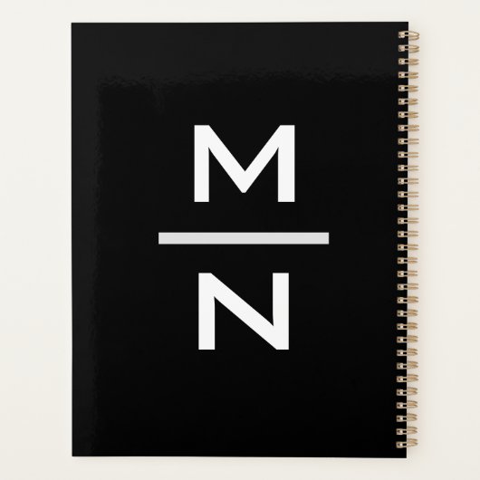 persoonlijk monogram planner (Achterkant)