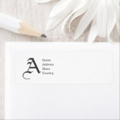 Persoonlijk Monogram Retouradreslabel Etiket (Insitu)