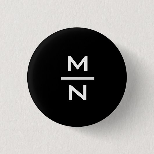  persoonlijk monogram ronde button 3,2 cm (Voorkant)