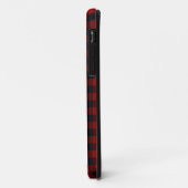 Persoonlijk monogram rood en zwart Buffalo Plaid Case-Mate iPhone Case (Achterkant/links)
