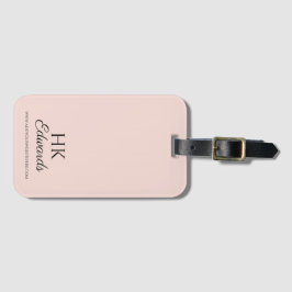 Persoonlijk Monogram Roze Bagage Bagagelabel