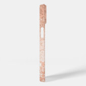 Persoonlijk monogram roze gouden damast Case-Mate iPhone case (Achterkant / Rechts)