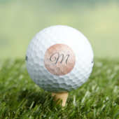 Persoonlijk monogram roze gouden damast golfballen (Insitu Shirt)