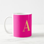 Persoonlijk Monogram Roze Koffiemok (Links)