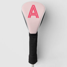 Persoonlijk Monogram Roze Rood Golfheadcover