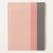 Persoonlijk monogram Roze, Rose Zand & Grijs Planner (Achterkant)