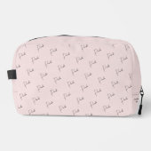 Persoonlijk monogram roze toilettasje (Voorkant)