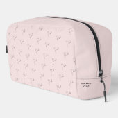 Persoonlijk monogram roze toilettasje (Rechterhoek)