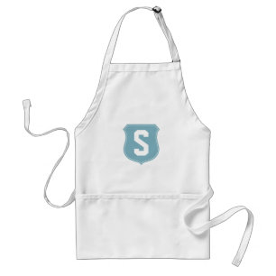Persoonlijk monogram S BBQ schort voor mannen en v