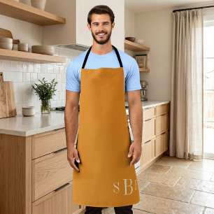 Persoonlijk monogram schort voor vader