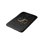 Persoonlijk monogram schrift elegant aangepast badmat (Gekanteld)
