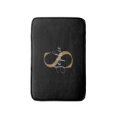 Persoonlijk monogram schrift elegant aangepast badmat (Voorkant Verticaal)