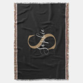 Persoonlijk monogram schrift elegant aangepast deken (Voorkant Verticaal)