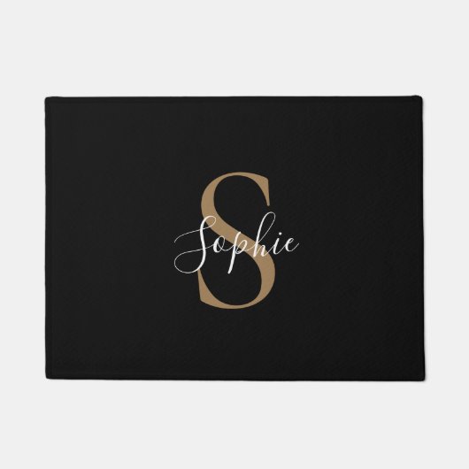Persoonlijk monogram schrift elegant aangepast deurmat (Voorkant)