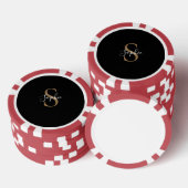 Persoonlijk monogram schrift elegant aangepast poker chips (Opstapeling)